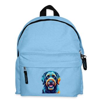 Bouvier des Ardennes Chien Race Dessin Animé Kawaii - Sac à dos Enfant - bleu clair - Devant