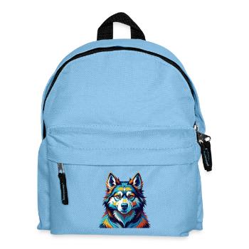 Seppala Sibirische Schlittenhunderasse Karikatur Kawaii - Kinder Rucksack - Hellblau - Vorne