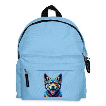 Neuguinea Singende Hunderasse Karikatur Kawaii - Kinder Rucksack - Hellblau - Vorne