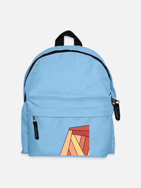 carre colore rouge - Sac à dos Enfant - bleu clair