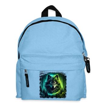 Wolf - Kids' Backpack - light blue - Front