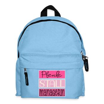 HOBBY REITEN PFERDESTALL MANAGERIN - Kinder Rucksack - Hellblau - Vorne