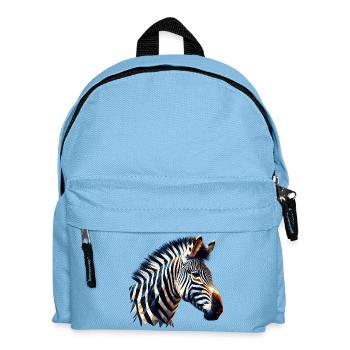 Polygonal Zebra - Kids' Backpack - light blue - Front