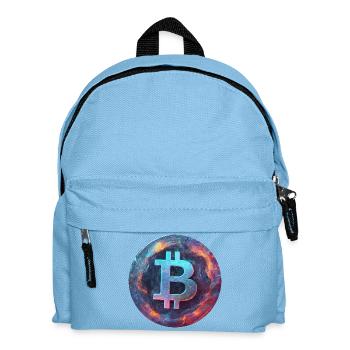Le bitcoin dans la mer des flammes - Sac à dos Enfant - bleu clair - Devant
