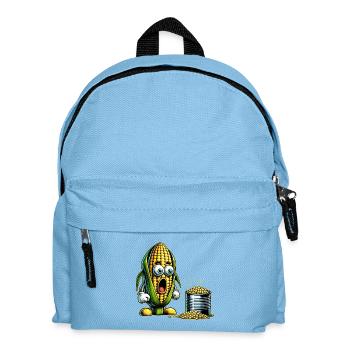 Motif de maïs amusant - Sac à dos Enfant - bleu clair - Devant