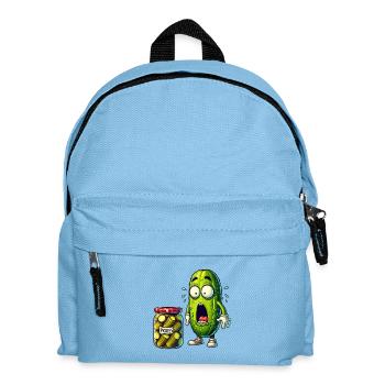 Lustiges Gurken Design - Kinder Rucksack - Hellblau - Vorne