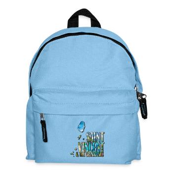 Aquarell Landkarte Saint Vincent & the Grenadines - Kinder Rucksack - Hellblau - Vorne