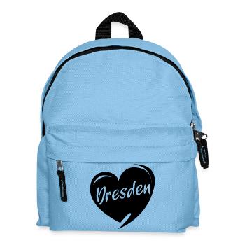 Dresden Herz Frauenkirche Liebe Stadt Osten Logo - Kinder Rucksack - Hellblau - Vorne