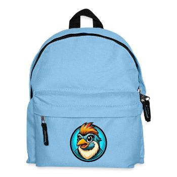 Sparrow Colorful Kawaii Cartoon Character Clipart - Kids' Backpack - light blue - Front