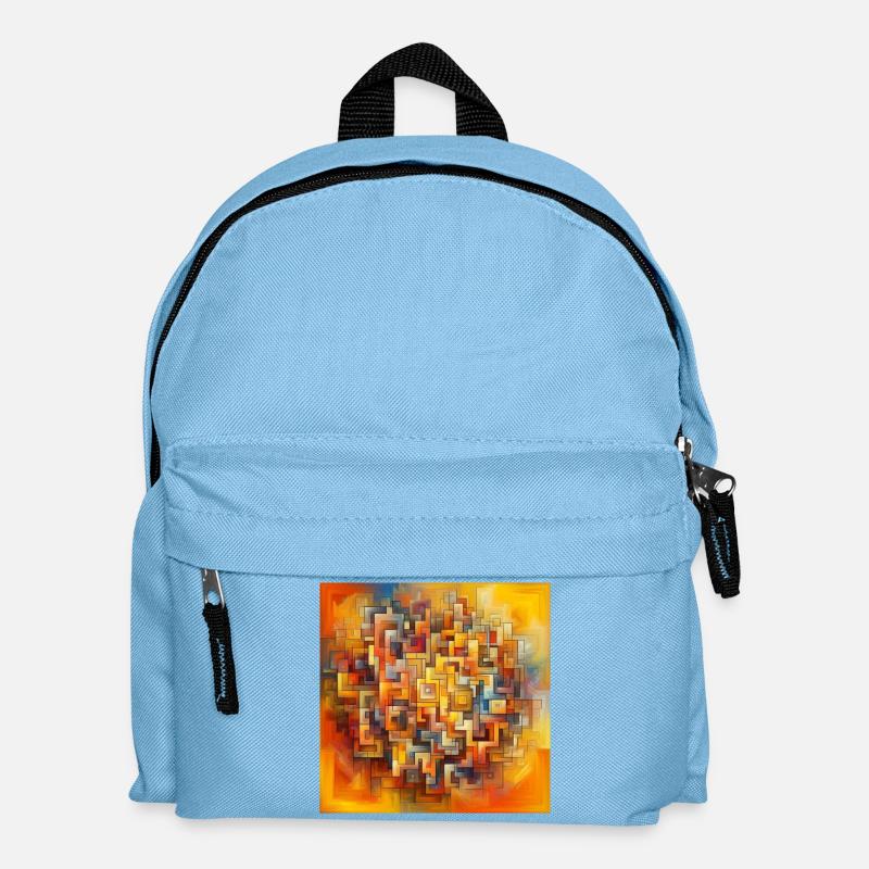 Quadrate 2 - Kinder Rucksack - Hellblau