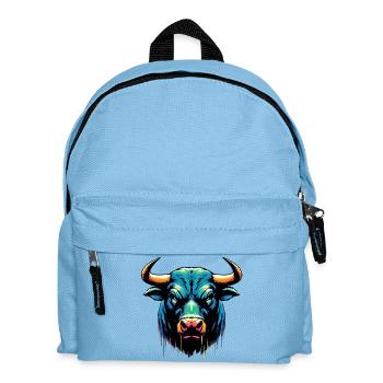 Stier - Kinder Rucksack - Hellblau - Vorne
