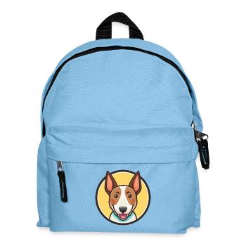 Bullterrier Hunderasse Cartoon Kawaii Clipart Haustier - Kinder Rucksack - Hellblau - Vorne