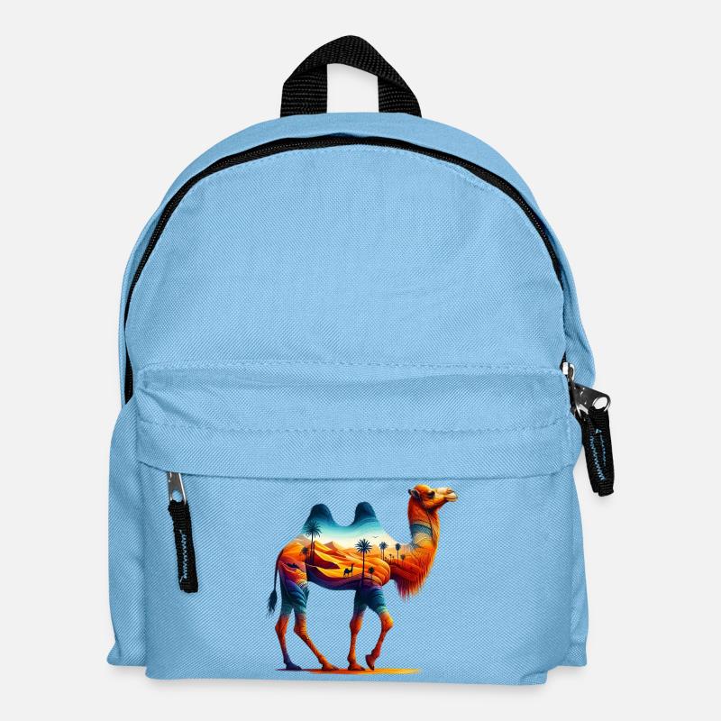 Kamel - Kinder Rucksack - Hellblau