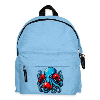 Krake - Kinder Rucksack - Hellblau - Vorne