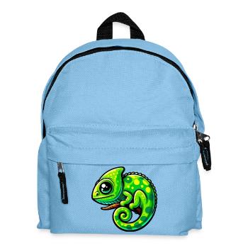Chamäleon - Kinder Rucksack - Hellblau - Vorne