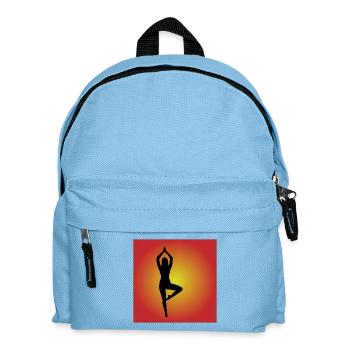 Silhouette Quadrat - Kinder Rucksack - Hellblau - Vorne