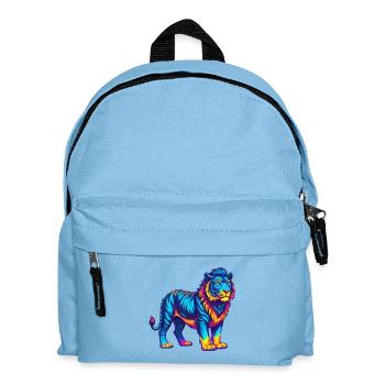 Liger Hybrid Lion Tiger Cat Breed Cartoon Kawaii A - Kids' Backpack - light blue - Front