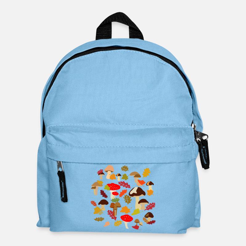 Herbstwald Pilz Muster - Kinder Rucksack - Hellblau