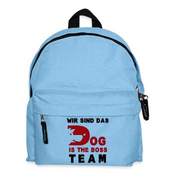 WIR SIND DAS DOG IS THE TEAM Hundehalter - Kinder Rucksack - Hellblau - Vorne