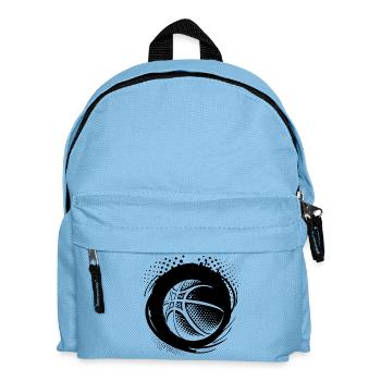 Basketball Ball Zeichnung - Kinder Rucksack - Hellblau - Vorne