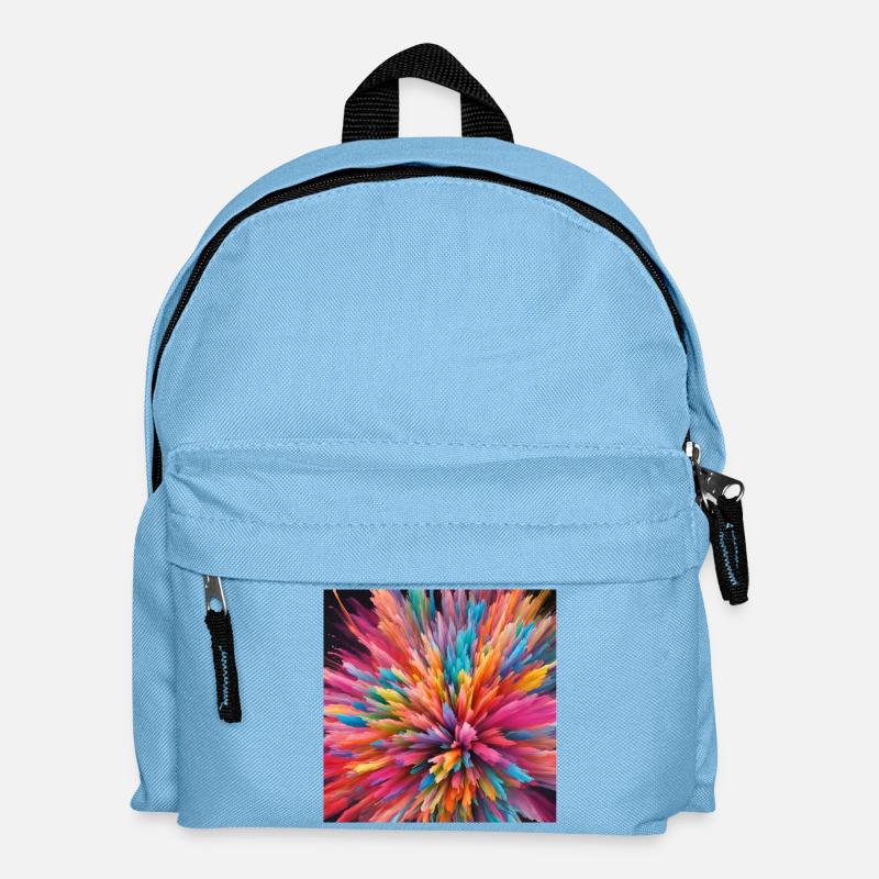 Farbexplosion - Kinder Rucksack - Hellblau