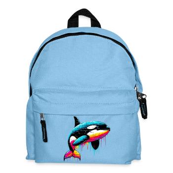Killer whale - Kids' Backpack - light blue - Front
