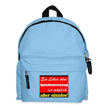 Fanfahrenzug, Spielmannszug,Leben sinnlos (25) - Kinder Rucksack - Hellblau - Vorne