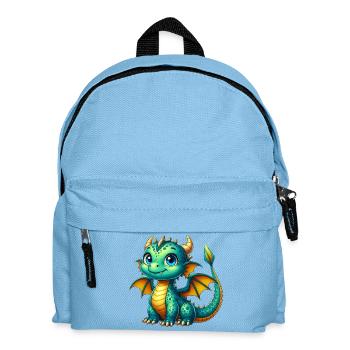 Drache - Kinder Rucksack - Hellblau - Vorne