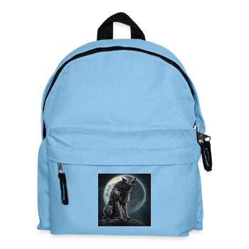 werewolf, monster, halloween, full moon - Kids' Backpack - light blue - Front
