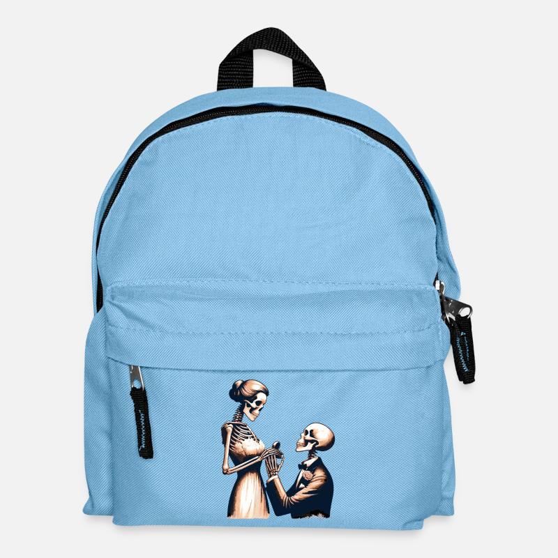 Hochzeit Skelett Parodie Design - Kinder Rucksack - Hellblau