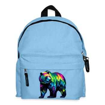 Bär - Kinder Rucksack - Hellblau - Vorne