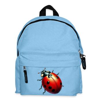 Marienkäfer - Kinder Rucksack - Hellblau - Vorne