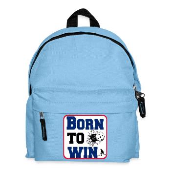 Floorball Born to win Sticker (25) - Kids' Backpack - light blue - Front