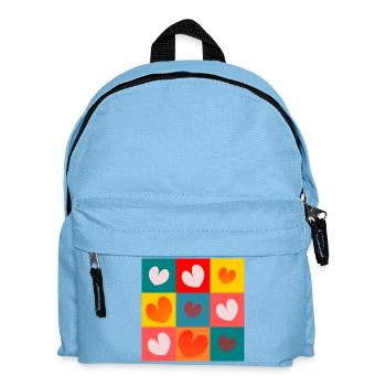 HEART. NOEL. CHRISTMAS. HEARTS. HEART. FATHER's DAY - Kids' Backpack - light blue - Front