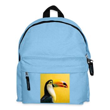 Toucan oiseau sur fond jaune tropical couleurs - Sac à dos Enfant - bleu clair - Devant