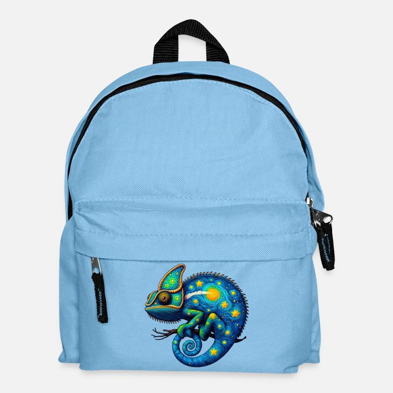 Chamäleon - Kinder Rucksack - Hellblau