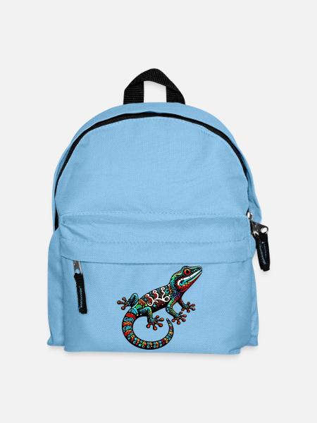 Gecko - Kinder Rucksack - Hellblau