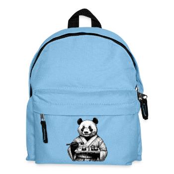 Sushi Panda Maki Kimono Zeichnung Geschenk - Kinder Rucksack - Hellblau - Vorne