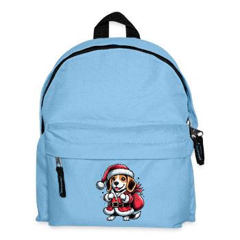 Beagle Santa Claus - Sac à dos Enfant - bleu clair - Devant