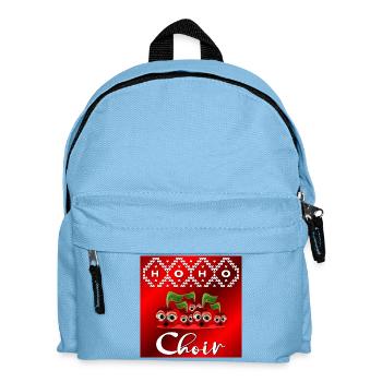 Lustige Weihnachtschorkirschen - Kinder Rucksack - Hellblau - Vorne
