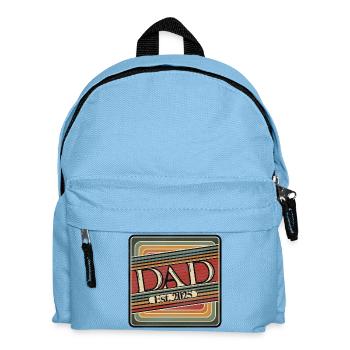 Dad Est. 2025 – Cadeau rétro pour les nouveaux papas - Sac à dos Enfant - bleu clair - Devant