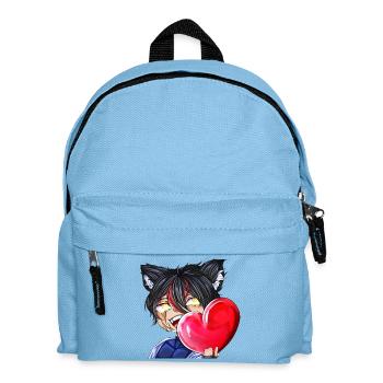 Chibi mit Herz - Kinder Rucksack - Hellblau - Vorne