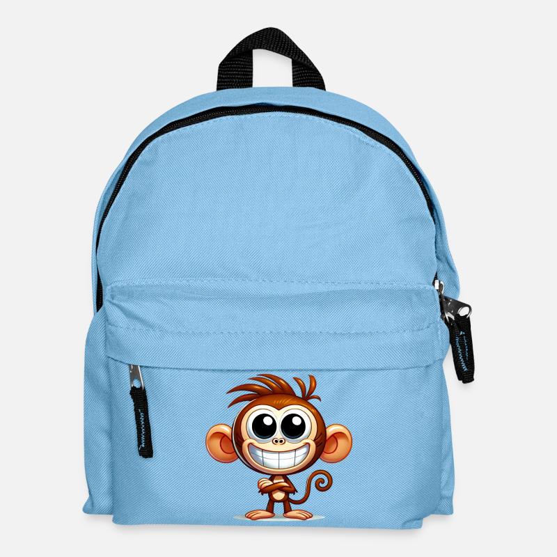 Singe - Sac à dos Enfant - bleu clair