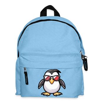 Pinguin Tier - Kinder Rucksack - Hellblau - Vorne