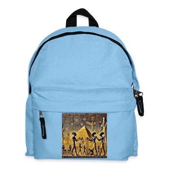 Blue Extraterrestrials among the Pyramids - Kids' Backpack - light blue - Front