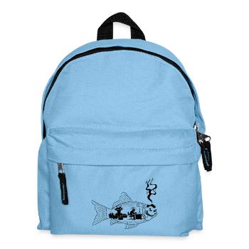 the fish stinks from the head - Kids' Backpack - light blue - Front