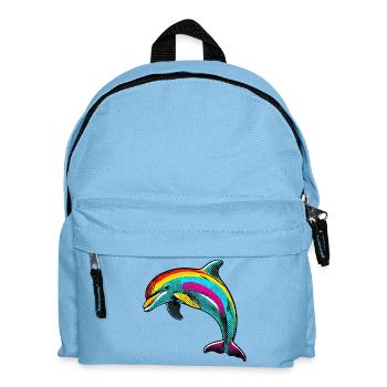 Delfin - Kinder Rucksack - Hellblau - Vorne