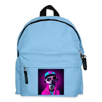 meerkat, meerkat humor, funny meerkat - Kids' Backpack - light blue - Front