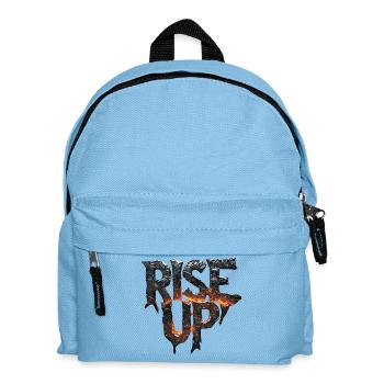 Feuriger Stempel mit Lava-Effekt - Kinder Rucksack - Hellblau - Vorne