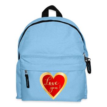 Je t’aime Cœur - Sac à dos Enfant - bleu clair - Devant